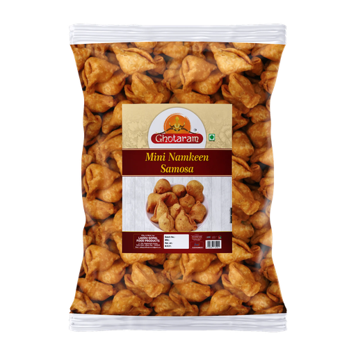 Ghotaram Authentic Nagpuri Masala Mini Samosa Namkeen | Perfect Choice for Snacks Party | Spicy Crispy Patty | Samosa Nashta Naashta | Filled with Baked Roasted Moong Mung Dal-250*1Pack