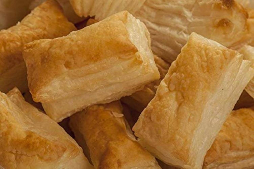 Ghotaram Bhopal Plain Khari Puff Milk-TEA Partner Snack/Classic khari batti Plain Puff Bites/Delicious Plain Khari Biscuit Bites|Bake Tea Khari Plain Batti Biscotte Cookie Kathi Biskut Puff-150gm