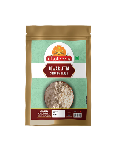 Ghotaram Kolhapuri High Protein Jowar Grain Atta Flour//Sorghum Flour||White Jowar/Jawar Broom Corn Atta Improves Heart Health-980g(980g*1Pkt)