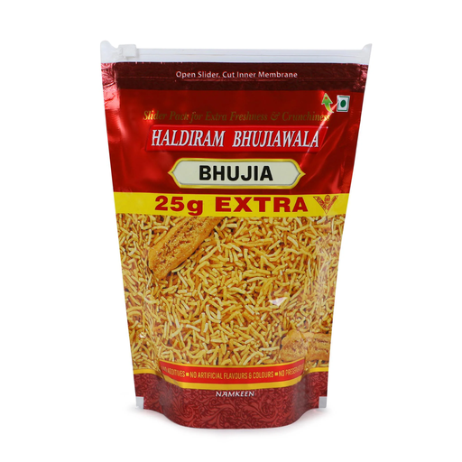 Haldiram Bhujiawala Bhujia Namkeen 800 Grams Pack Of 4 ( 25 Grams Extra Each )